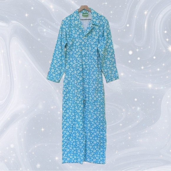 Big Bud Press NWT Blue Lazy Daisy Everyday Jumpsuit Size M